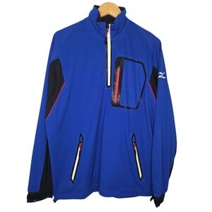 Mizuno Mens Blue Impermalite Flex Full Zip Jacket Size Medium